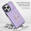 For iPhone 12 Pro Max RFID Anti-theft Card Ring Holder Phone Case(Purple)