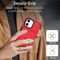 For iPhone 12 mini RFID Anti-theft Card Ring Holder Phone Case(Red)