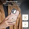 For iPhone 12 mini RFID Anti-theft Card Ring Holder Phone Case(Rose Gold)