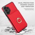 For Samsung Galaxy A13 4G/5G RFID Anti-theft Card Ring Holder Phone Case(Red)