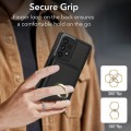 For Samsung Galaxy A73 4G/5G RFID Anti-theft Card Ring Holder Phone Case(Black)
