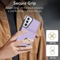 For Samsung Galaxy S21+ 5G RFID Anti-theft Card Ring Holder Phone Case(Purple)