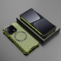 For Xiaomi 13 Pro Honeycomb Magnetic Ring Shockproof Phone Case(Green)