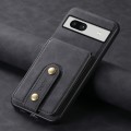 For Google Pixel 7a Denior D14 NK Retro Pattern MagSafe Magnetic Card Holder Leather Phone Case(Blac