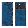 For Itel P40 Skin Feel Embossed Leather Phone Case(Blue)