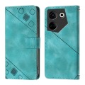 For Tecno Camon 20 / 20 Pro 4G Skin Feel Embossed Leather Phone Case(Green)