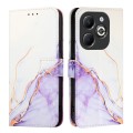 For Infinix Smart 8 Plus / 8 Pro PT003 Marble Pattern Flip Leather Phone Case(White Purple)