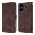 For Infinix Hot 30i Skin Feel Embossed Leather Phone Case(Brown)
