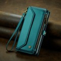 For Samsung Galaxy S22 Ultra 5G CaseMe C36 Card Slots Zipper Wallet RFID Anti-theft Leather Phone Ca