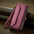 For Samsung Galaxy S24+ 5G CaseMe C36 Card Slots Zipper Wallet RFID Anti-theft Leather Phone Case(Wi