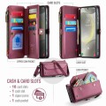 For Samsung Galaxy S24+ 5G CaseMe C36 Card Slots Zipper Wallet RFID Anti-theft Leather Phone Case(Wi
