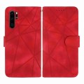 For Huawei P30 Pro Skin Feel Geometric Lines Leather Phone Case(Red)