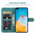 For Huawei P40 Skin Feel Geometric Lines Leather Phone Case(Green)
