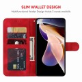 For Xiaomi Redmi Note 11 Pro+ 5G Skin Feel Geometric Lines Leather Phone Case(Red)