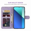 For Xiaomi Redmi Note 13 4G Global Skin Feel Geometric Lines Leather Phone Case(Purple)