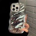 For iPhone 15 Pro Max Wave Plated PC Hybrid TPU Phone Case(Silver)