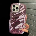 For iPhone 14 Pro Max Wave Plated PC Hybrid TPU Phone Case(Purple)