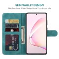 For Samsung Galaxy Note10 Lite Skin Feel Geometric Lines Leather Phone Case(Green)