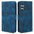 For Samsung Galaxy A13 5G Skin Feel Geometric Lines Leather Phone Case(Blue)