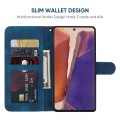 For Samsung Galaxy Note20 Skin Feel Geometric Lines Leather Phone Case(Blue)