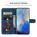 For Samsung Galaxy S20 Skin Feel Geometric Lines Leather Phone Case(Blue)