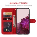 For Samsung Galaxy S20 FE Skin Feel Geometric Lines Leather Phone Case(Red)