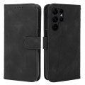 For Samsung Galaxy S23 Ultra 5G Skin Feel Geometric Lines Leather Phone Case(Black)
