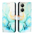 For vivo Y27 4G Global PT003 Marble Pattern Flip Leather Phone Case(Green)