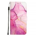 For vivo Y35 4G / Y22s 4G / Y22 4G Global PT003 Marble Pattern Flip Leather Phone Case(Pink Purple G