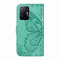 For Xiaomi Mi 11T / 11T Pro Swallowtail Butterfly Embossed Leather Phone Case(Green)