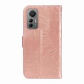 For Xiaomi 12 Lite Swallowtail Butterfly Embossed Leather Phone Case(Rose Gold)