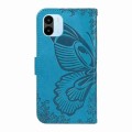 For Xiaomi Redmi A1 Swallowtail Butterfly Embossed Leather Phone Case(Blue)