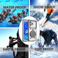 RedPepper 33ft 10m Underwater IP68 Waterproof Phone Case For Under 6.6 inch Phones(Black)