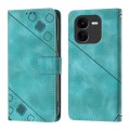 For vivo iQOO Z9x Skin Feel Embossed Leather Phone Case(Green)