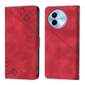 For vivo Y38 5G Skin Feel Embossed Leather Phone Case(Red)