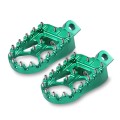 Motorcycle Modification Pedal Set Wide Fat Footpegs Foot Pegs for Harley (Green)