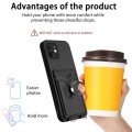 For iPhone 12 mini R20 Ring Card Holder Phone Case(Black)