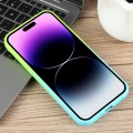 For iPhone 14 Pro Gradient Color Honeycomb Aromatherapy MagSafe Phone Case(Green Blue)