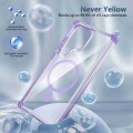 For Samsung Galaxy S23 FE 5G Transparent MagSafe Magnetic Phone Case(Purple)