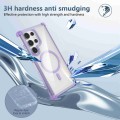 For Samsung Galaxy S23 FE 5G Transparent MagSafe Magnetic Phone Case(Purple)
