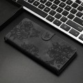 For Xiaomi Mi 11 Ultra Cherry Blossom Butterfly Skin Feel Embossed PU Phone Case(Black)
