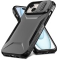 For iPhone 15 Plus Sliding Camshield Phone Case(Black)