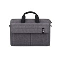 ST08 Handheld Briefcase Carrying Storage Bag with Shoulder Strap for 15.4 inch Laptop(Grey)