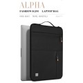 WIWU Alpha Nylon Travel Carrying Storage Bag Sleeve Case for 15.4 inch Laptop(Black)