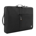 WIWU Alpha Nylon Double Layer Travel Carrying Storage Bag Sleeve Case for 15.4 inch Laptop(Black)