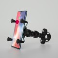 WUPP CS-1133A1 Motorcycle Four-claw X Shape Adjustable Mobile Phone Holder Bracket, Double Tap Buckl