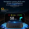 C2 Car HUD Head-up Display GPS Digital Meter Water Temperature / Voltage / Speed