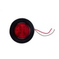 4 PCS Truck Trailer Red & Amber LED 2 inch Round Side Marker Clearance Tail Light Kits with Heat Shr
