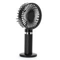 S8 Portable Mute Handheld Desktop Electric Fan, with 3 Speed Control (Black)