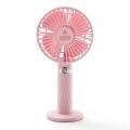 S8 Portable Mute Handheld Desktop Electric Fan, with 3 Speed Control (Pink)